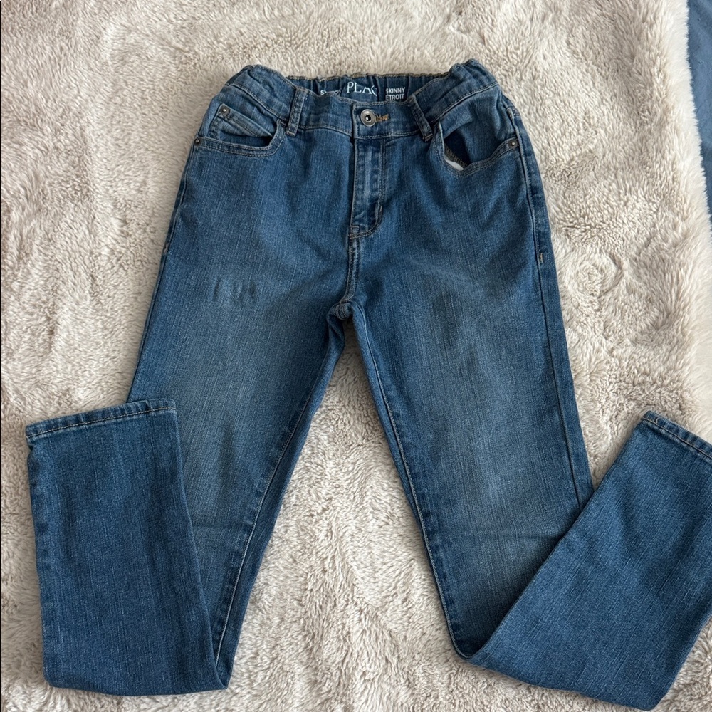 BOYS-The Children's Place Boys Blue Slim Straight Jeans-Size 12